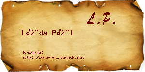 Láda Pál névjegykártya